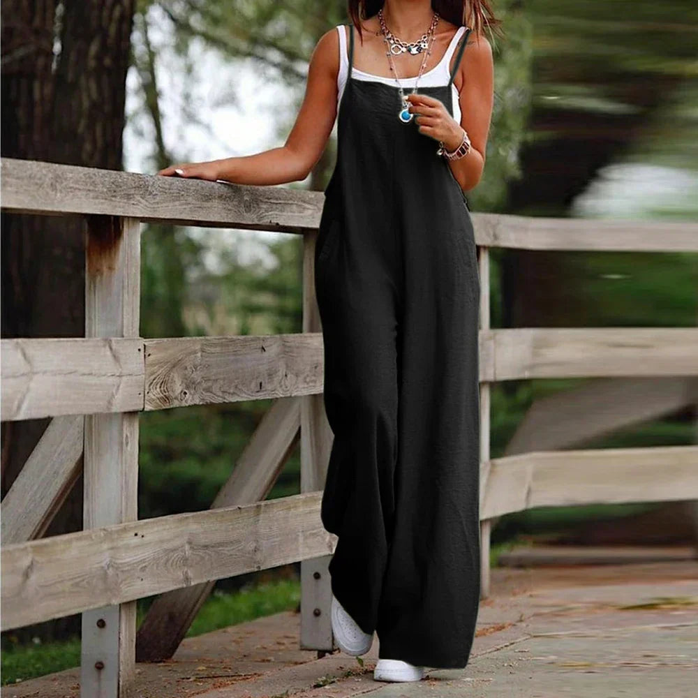 Levoire | Combinaison Confortable Et Style Pantalons Amples Femmes Noir