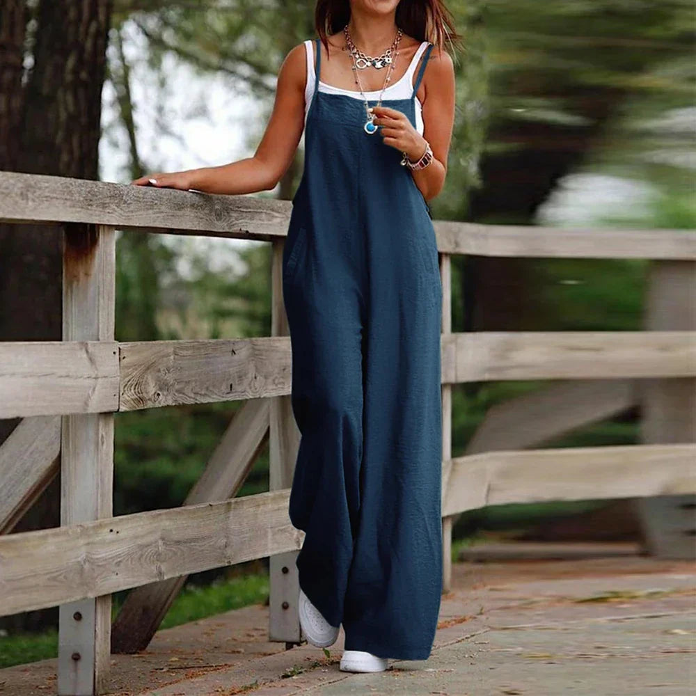 Levoire | Combinaison Confortable Et Style Pantalons Amples Femmes Bleu