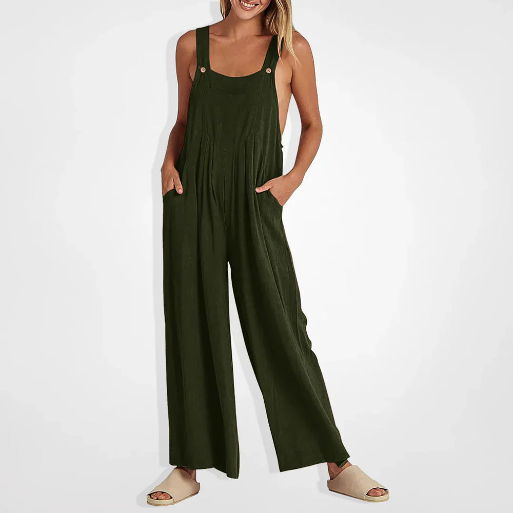 Levoire | Combinaisons femme jambes larges Vert militaire