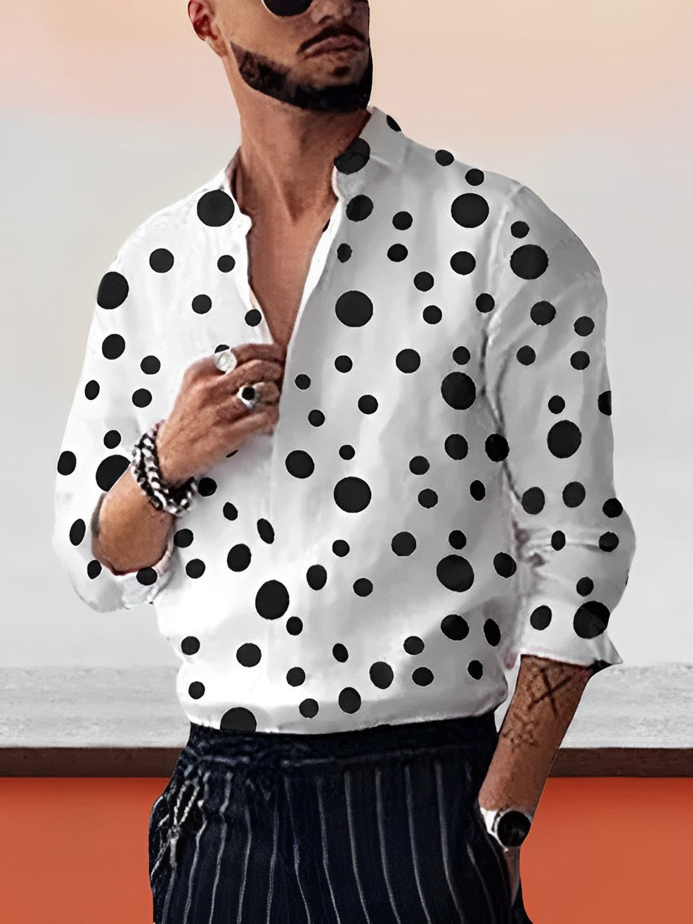 Levoire | Punkt Chemise À Manches Longues Chemise Boutonnée Raccourcie Chemise Pour Hommes Blanc
