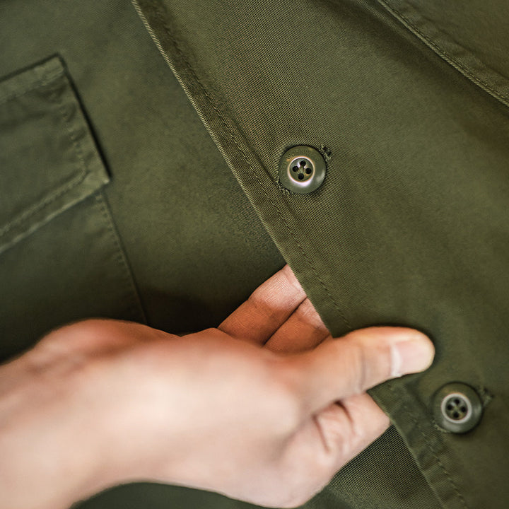 Levoire | Chemise De Travail Vintage Avec Quatre Poches Et Manches Courtes