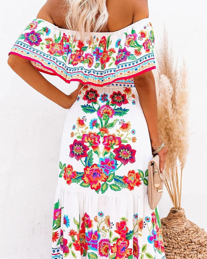 Levoire | Maxi Robe De Plage Boho Imprimée