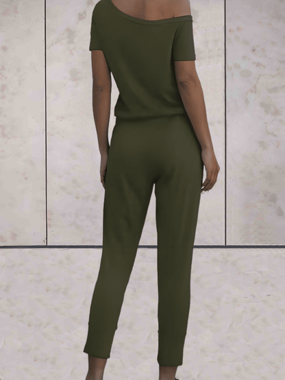 Levoire | Combinaison Confortable À Une Épaule Avec Des Manches Dénudées Et Un Bouton Réglable Aux Hanches