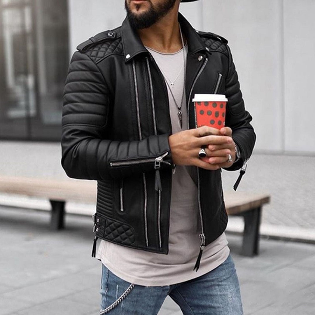 Levoire | Veste en Cuir Homme Style Contemporain et Durable Noir
