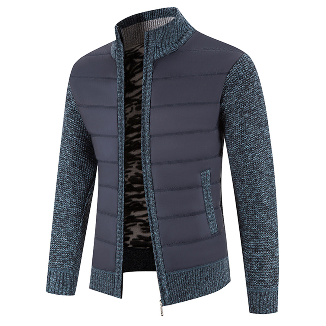 Levoire | Veste À Manches Longues Confortable Avec Zip Et Poches Bleu Gris