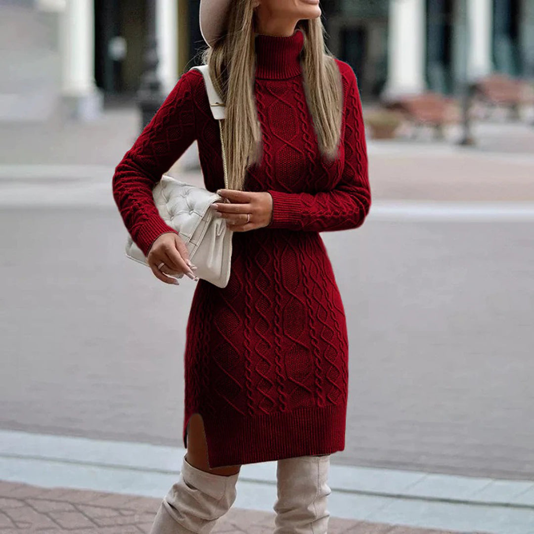 Levoire | Élégante Robe Bodycon À Manches Longues Rot