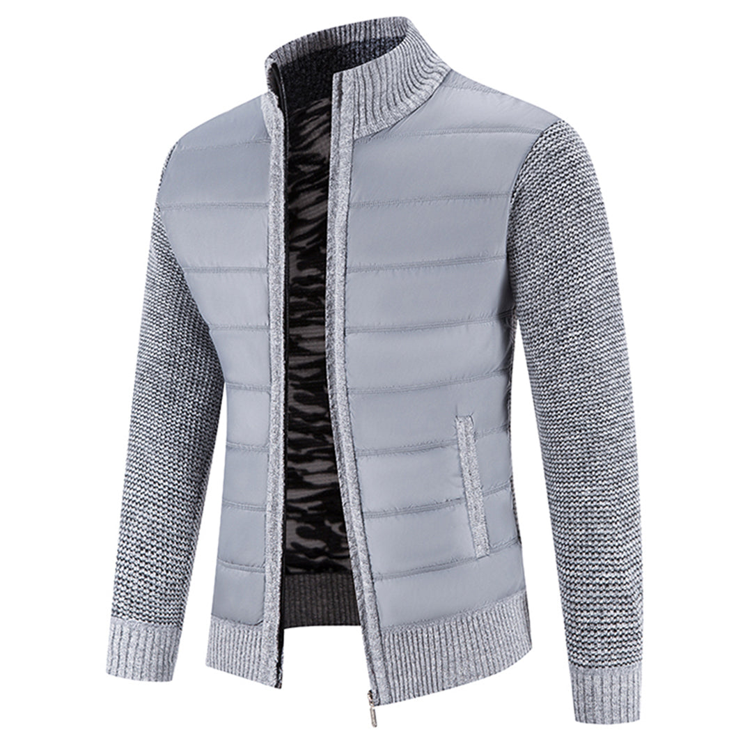 Levoire | Veste À Manches Longues Confortable Avec Zip Et Poches Gris clair