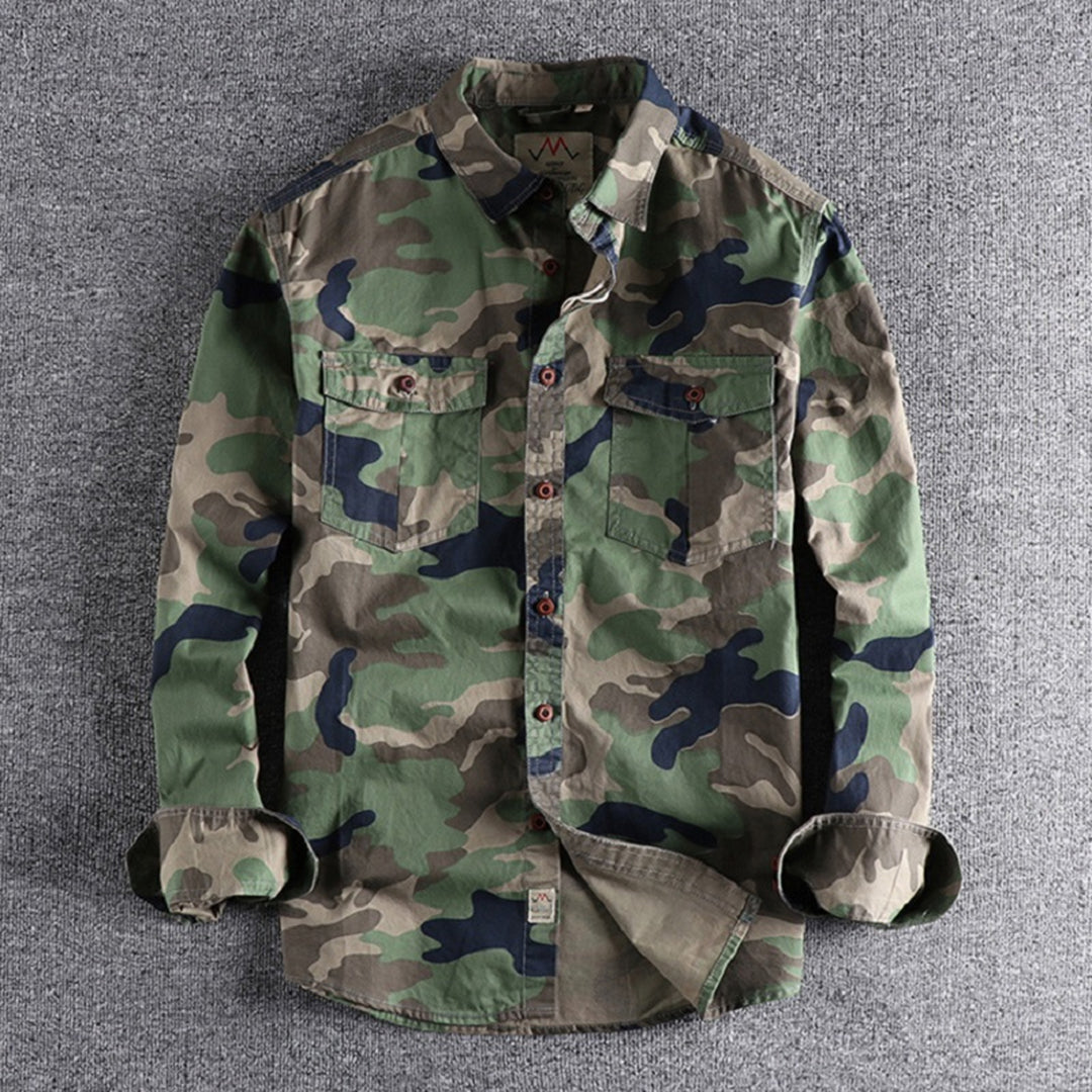 Levoire | Chemise Camouflage À Poches Motif Camouflage Classique