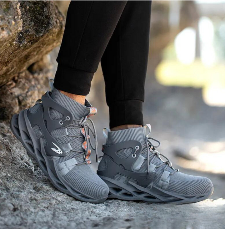 Levoire | Protecteurs De Demi-Taille Chaussures De Sécurité Avec Semelle Et Cheville Renforcées Pour Hommes Gris Orange