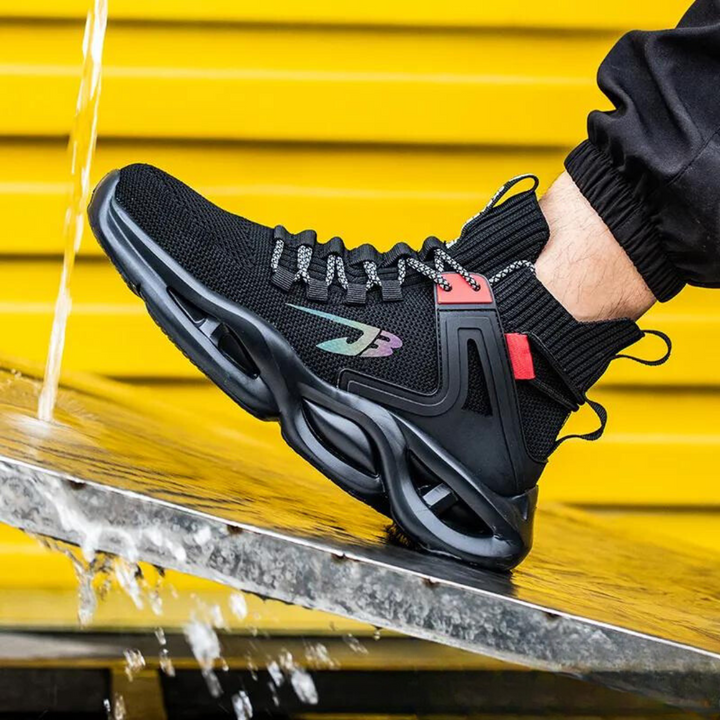 Levoire | Protecteurs De Demi-Taille Chaussures De Sécurité Avec Semelle Et Cheville Renforcées Pour Hommes Noir Rouge