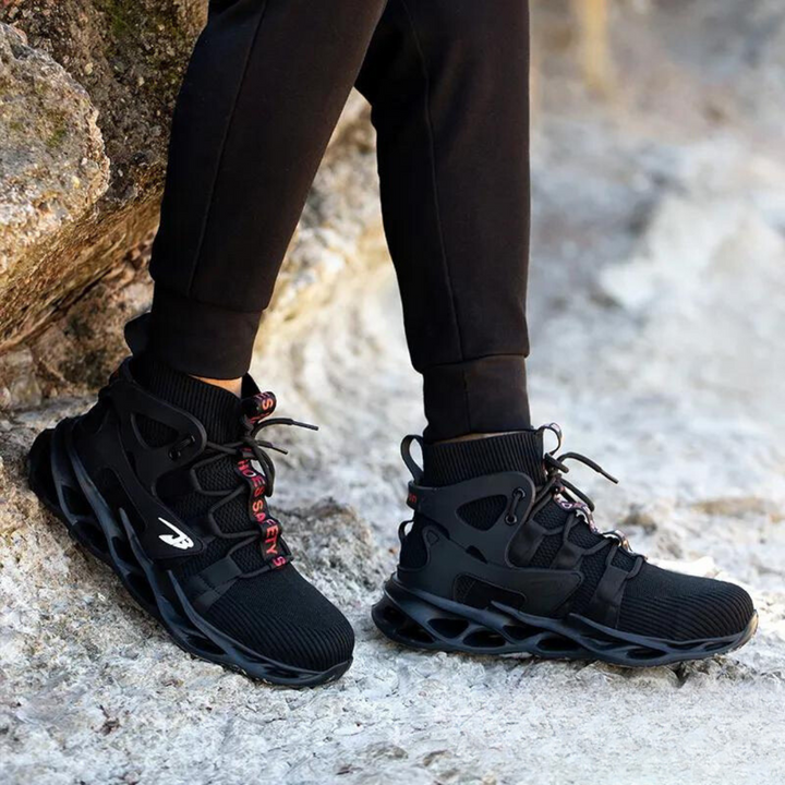 Levoire | Protecteurs De Demi-Taille Chaussures De Sécurité Avec Semelle Et Cheville Renforcées Pour Hommes Noir