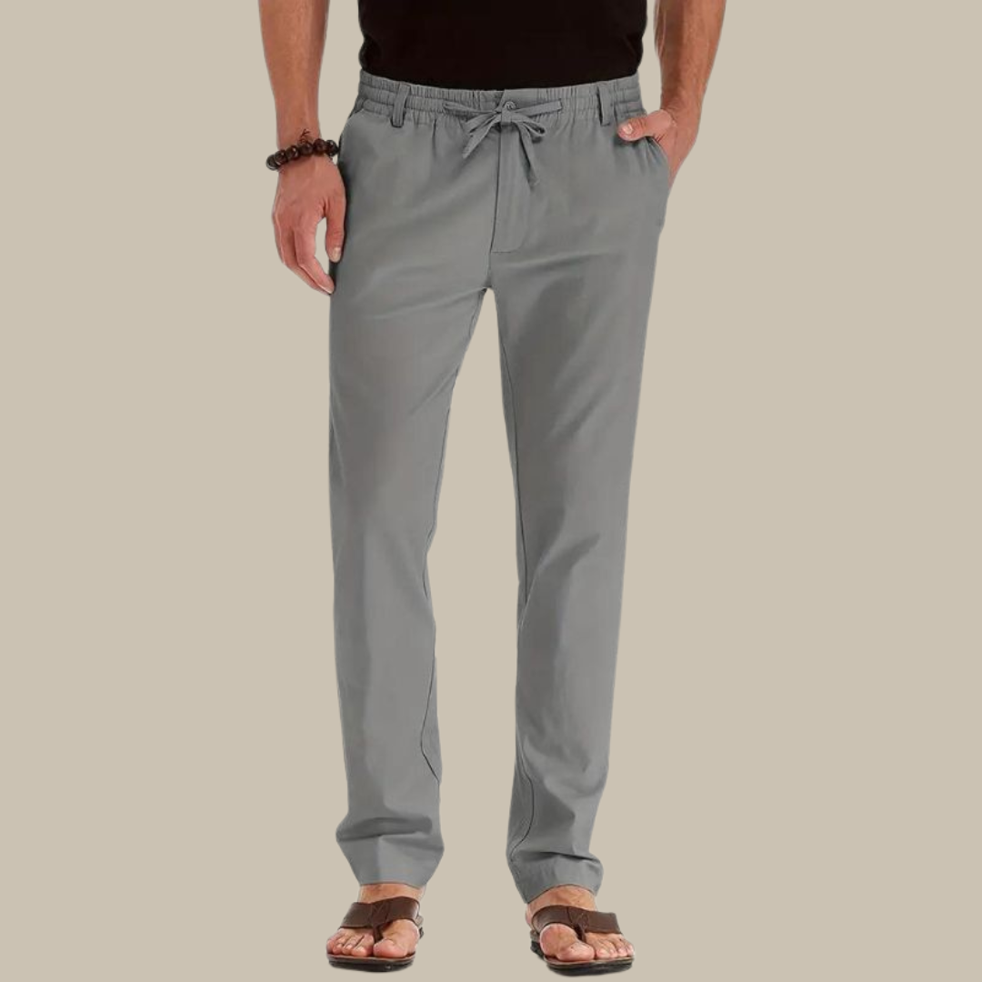 Levoire | Pantalons D'Été Décontractés Avec Une Taille Élastique gris