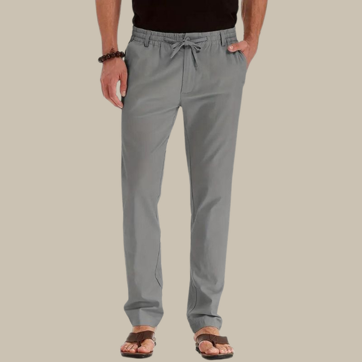 Levoire | Pantalons D'Été Décontractés Avec Une Taille Élastique gris
