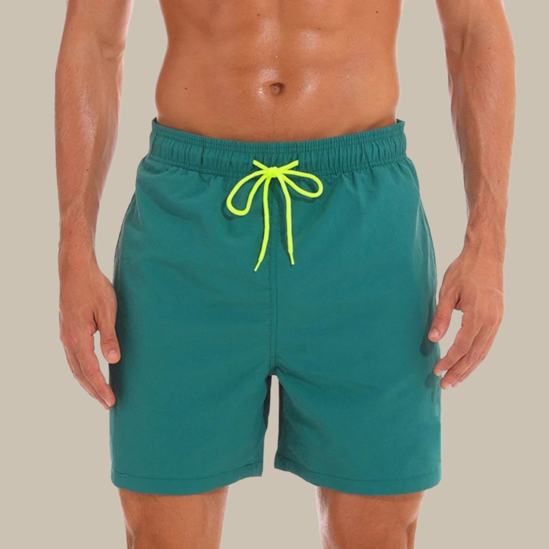 Levoire | Short De Bain Décontracté Pour Hommes À Séchage Rapide, Avec De L'Élasticité vert foncé