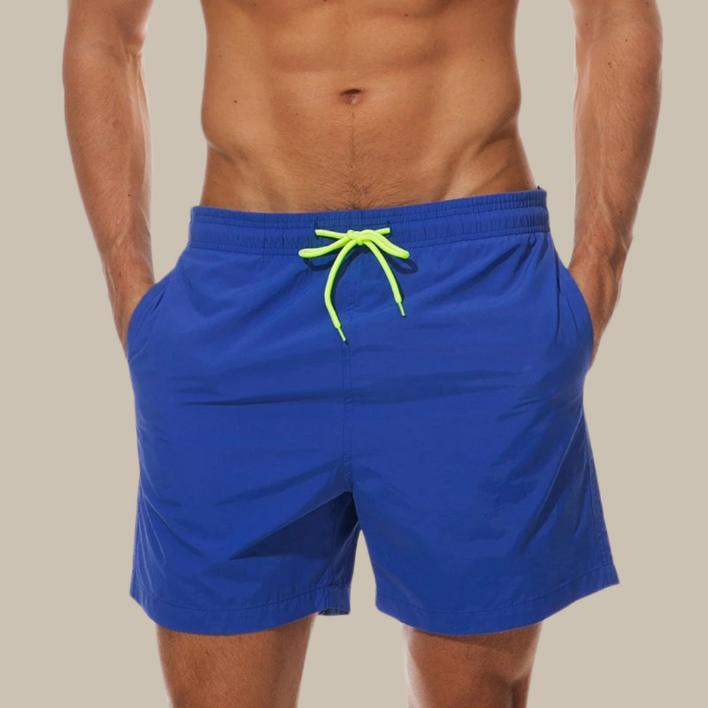 Levoire | Short De Bain Décontracté Pour Hommes À Séchage Rapide, Avec De L'Élasticité bleu