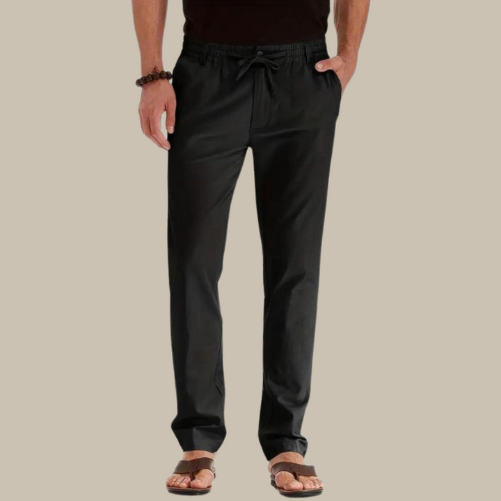 Levoire | Pantalons D'Été Confortables Avec Une Taille Élastique Et Une Coupe Ample noir