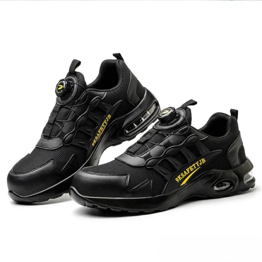Levoire | Chaussures De Sécurité Légères Avec Trou De Lacet Et Semelle Amortissante Pour Hommes Noir