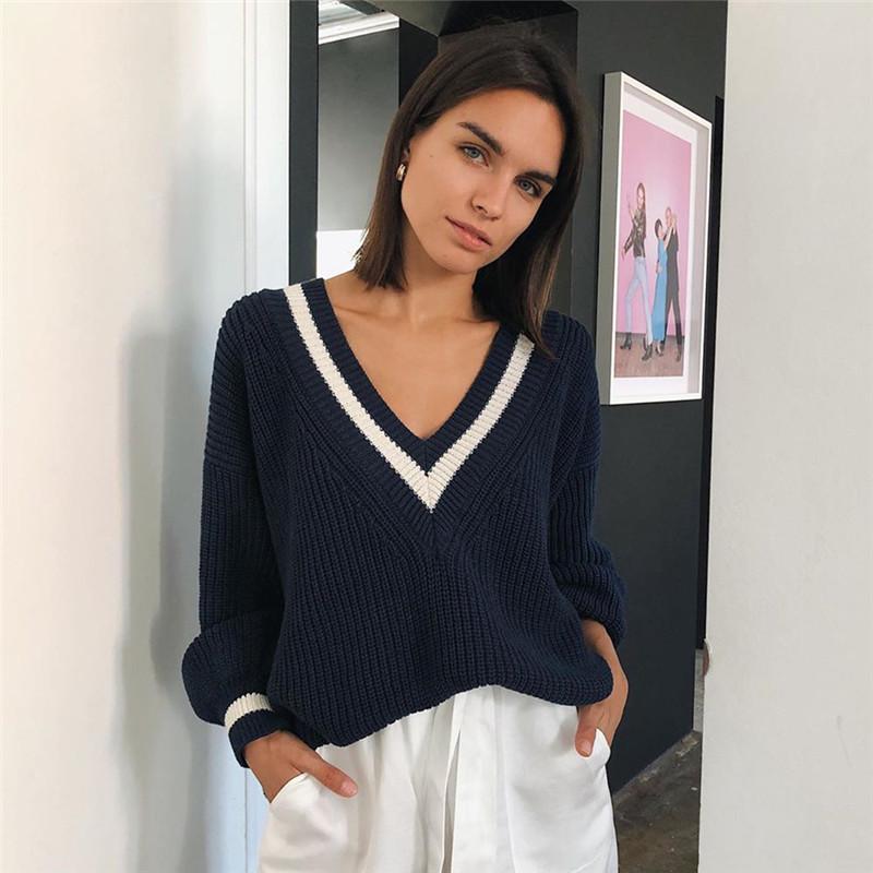 Levoire | manches longues V neck Roi bleu