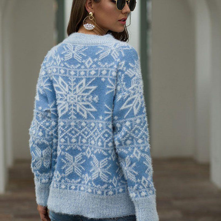 Levoire | motif à encolure ronde flocon de neige