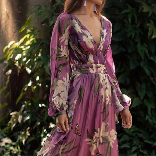 Levoire | Femme Robe longue élégante - Violet