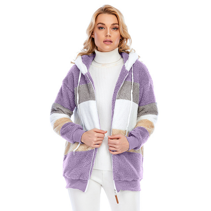 Levoire | Veste En Velours Pour Femmes Avec Capuche Lila