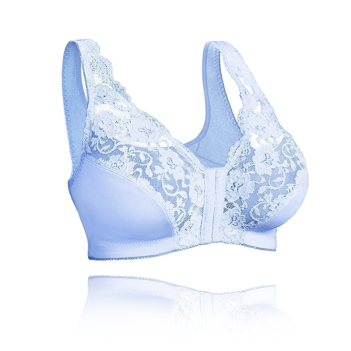 Levoire | Brassage Confortable Sans Fil En Dentelle Avec Ouverture Frontale Bleu