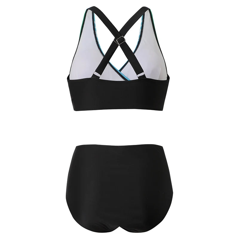 Levoire | Push Up Halter Bikini Set Avec Taille Haute Pour Femmes