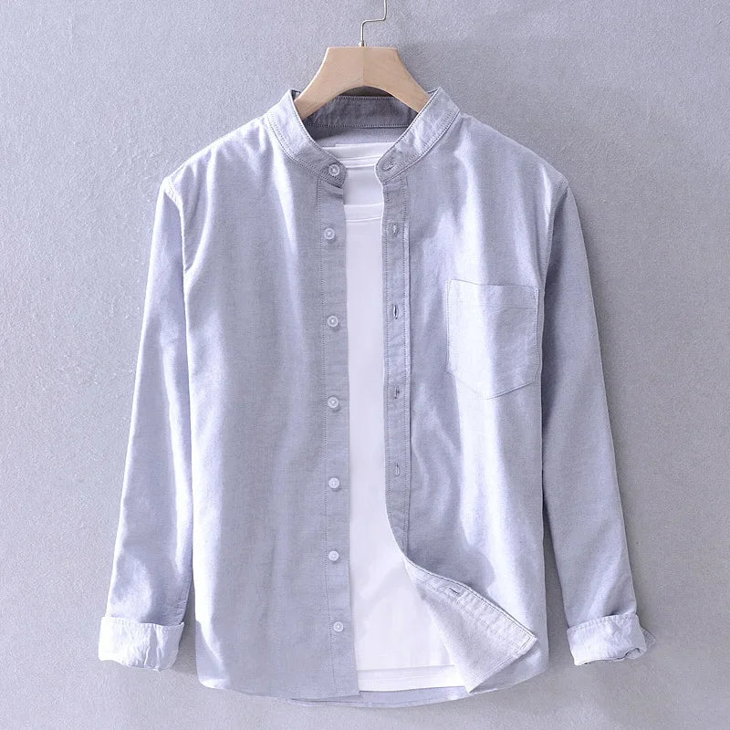 Levoire | Chemise En Coton Elegant Hommes Gris