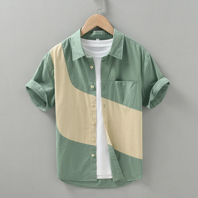 Levoire | Chemise À Carreaux Decontractee Confortable Hommes Vert