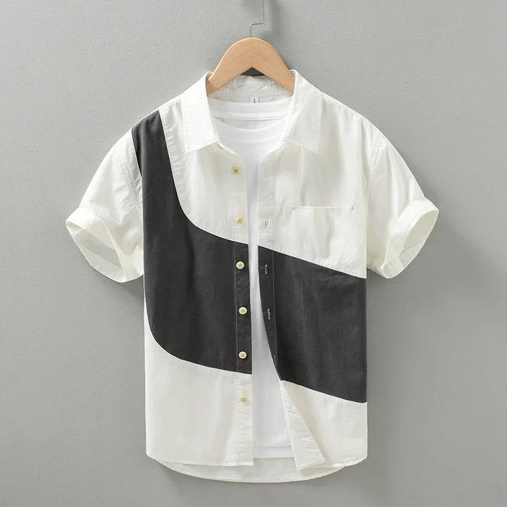 Levoire | Chemise À Carreaux Decontractee Confortable Hommes Blanc