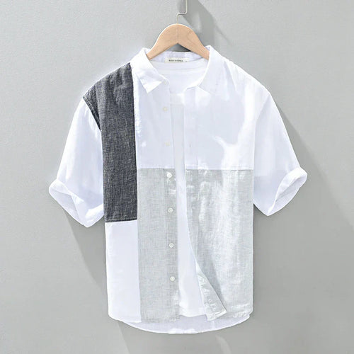 Levoire | Chemise En Lin Patched Hommes