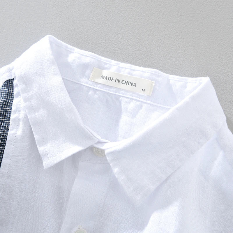 Levoire | Chemise En Lin Patched Hommes