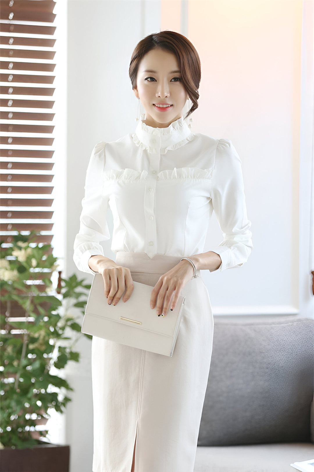 Levoire | Chic Blouse De Printemps Blanc