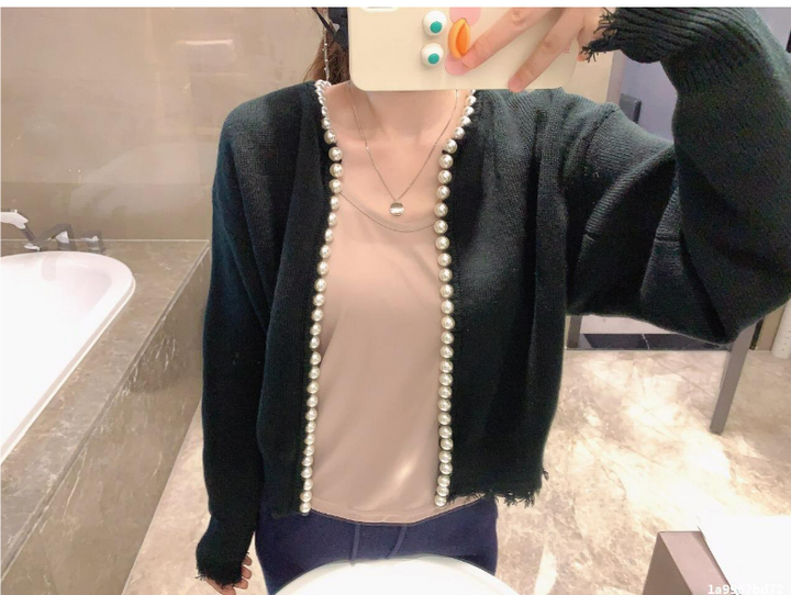 Levoire | Cardigan Élégant Femme Manches Longues Noir One-size