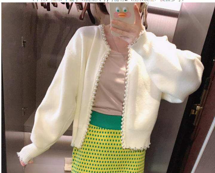 Levoire | Cardigan Élégant Femme Manches Longues Blanc One-size