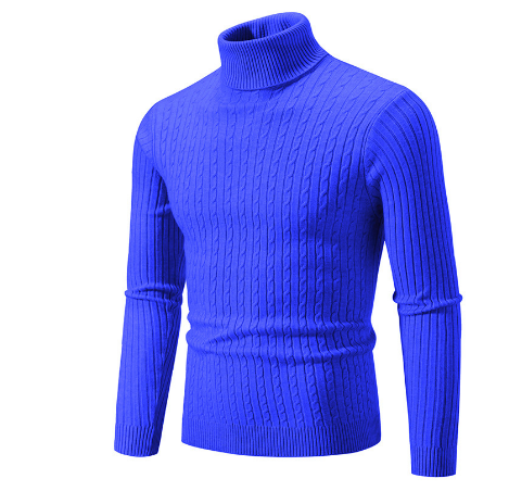 Levoire | Pull Col Roulé Pour Homme | Hiver Bleu