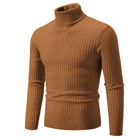 Levoire | Pull Col Roulé Pour Homme | Hiver Marron