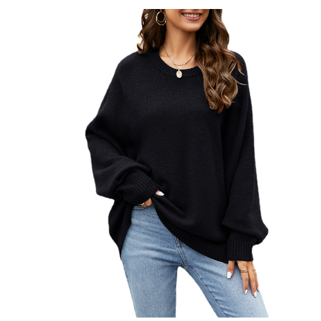 Levoire | Pull Surdimensionné Pour Femmes Noir Une taille