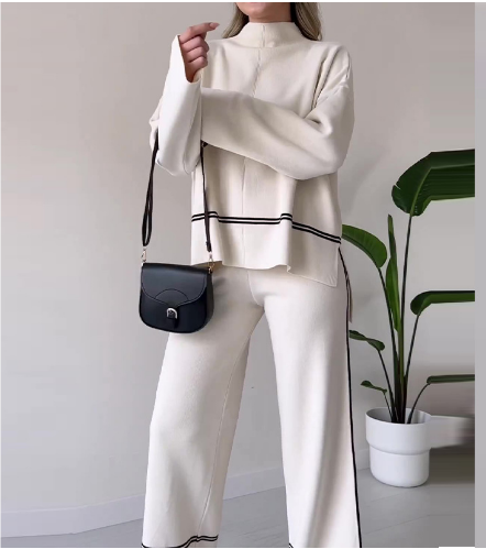 Levoire | Ensemble À Deux Pièces Trendy Ample Pour Femmes Blanc