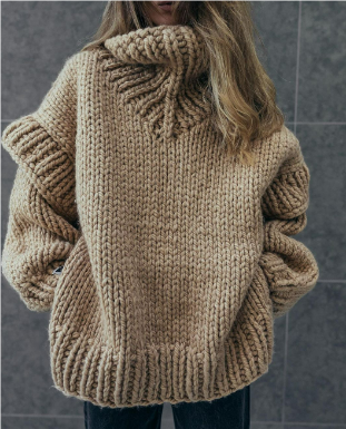 Levoire | Pull En Tricot Surdimensionné Confortable Pour Femmes Khaki