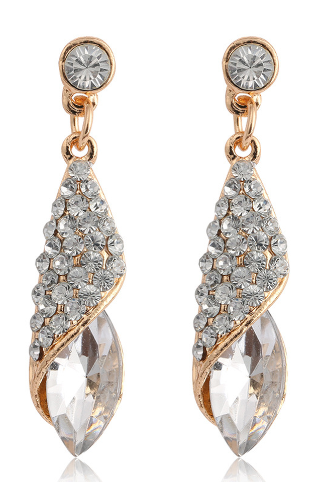 Levoire | Pendentif En Cristal Boucles D'Oreilles Blanc
