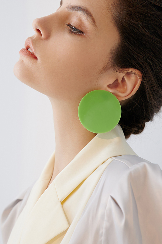 Levoire | Bague En Acrylique Coloré Boucles D'Oreilles Vert