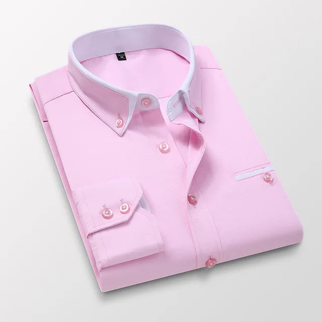 Levoire | Chemise À Manches Longues Stylée Pour Hommes Rosa