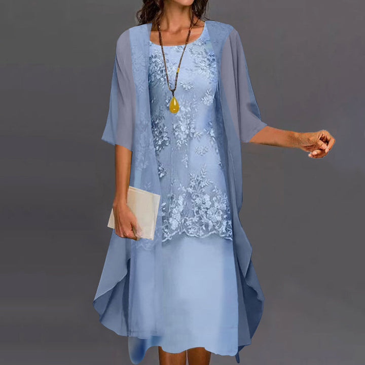 Levoire | Robe En Chiffon À Deux Pièces Bleu
