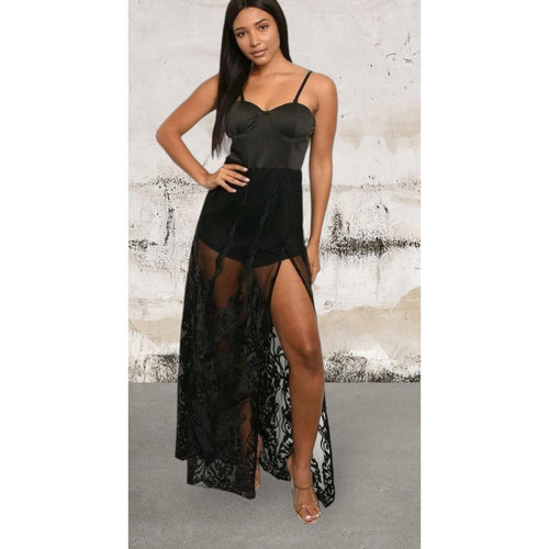 Levoire | Robe Maxi Sans Manches En Dentelle