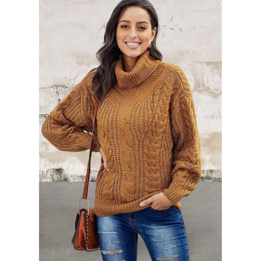 Levoire | Pull À Col Roulé Chunky Épais Jaune XL Mixgelb