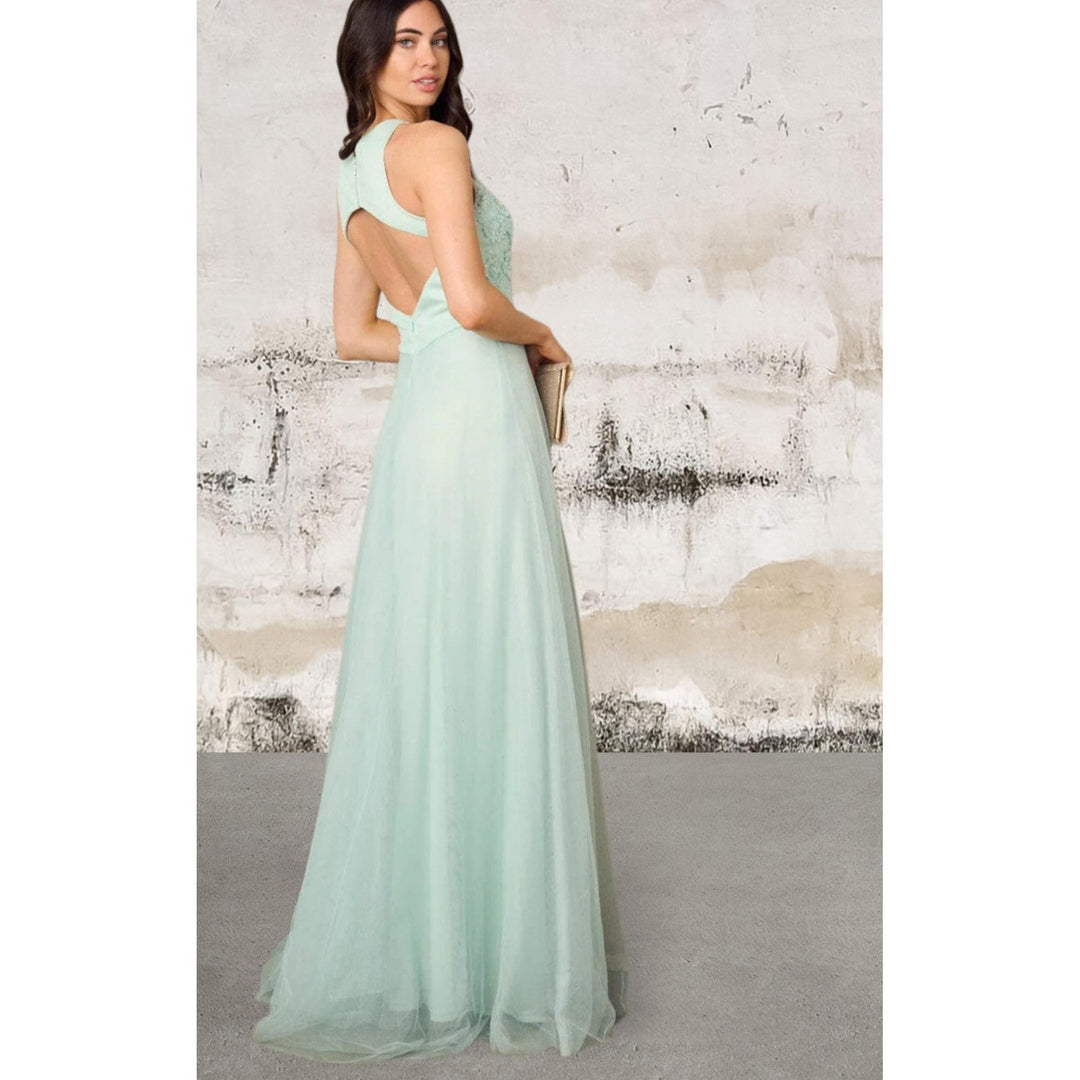 Levoire | Robe Maxi À Dos Ouvert Sans Manches En Broderie De Dentelle