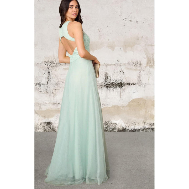 Levoire | Robe Maxi À Dos Ouvert Sans Manches En Broderie De Dentelle
