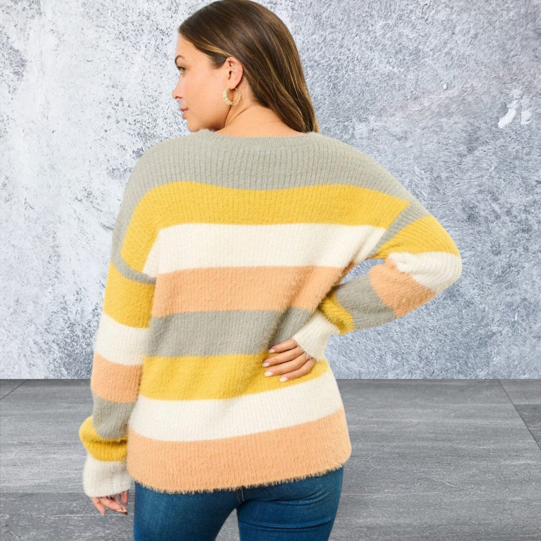 Levoire | Pull À Manches Longues Col Rond Colorblock