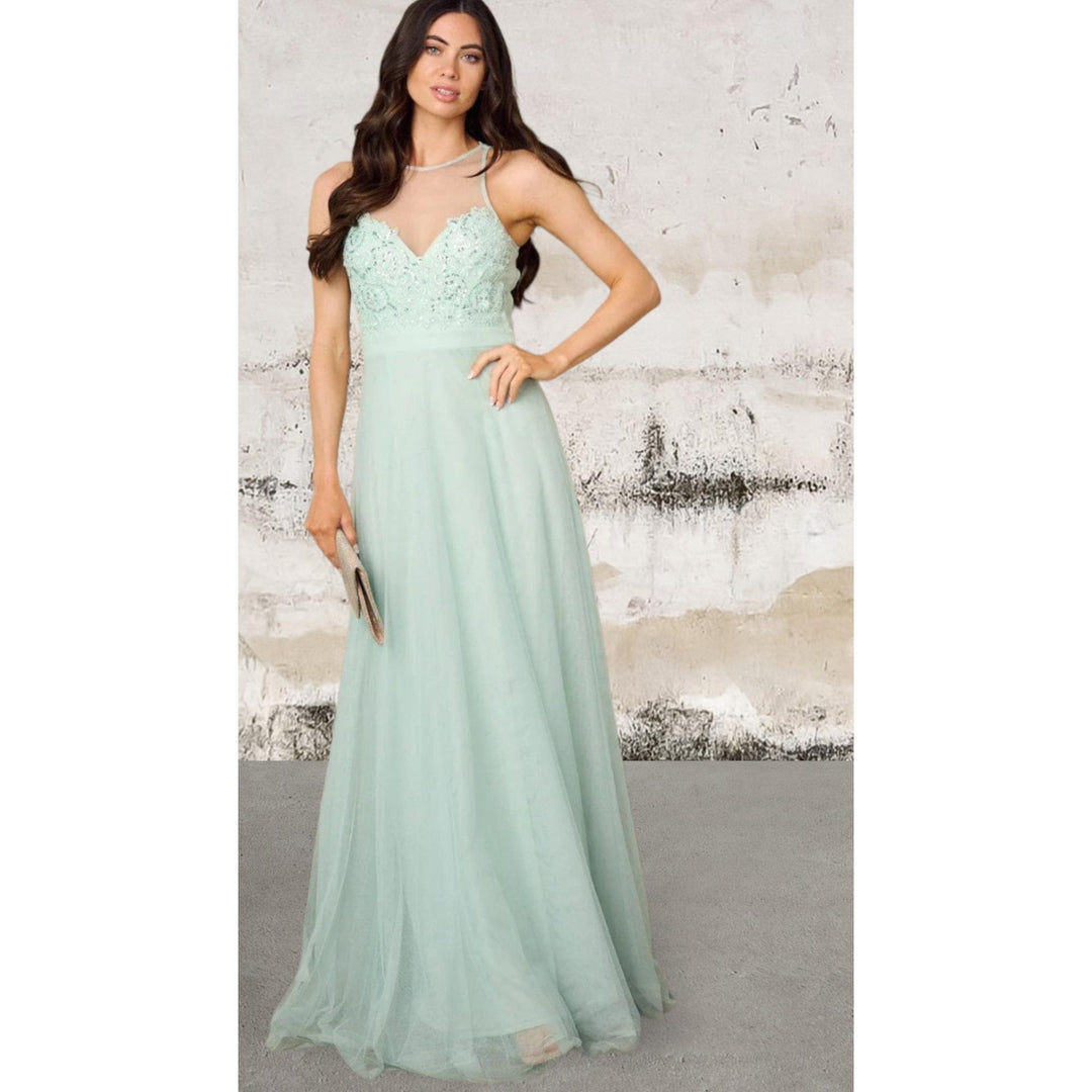 Levoire | Robe Maxi À Dos Ouvert Sans Manches En Broderie De Dentelle